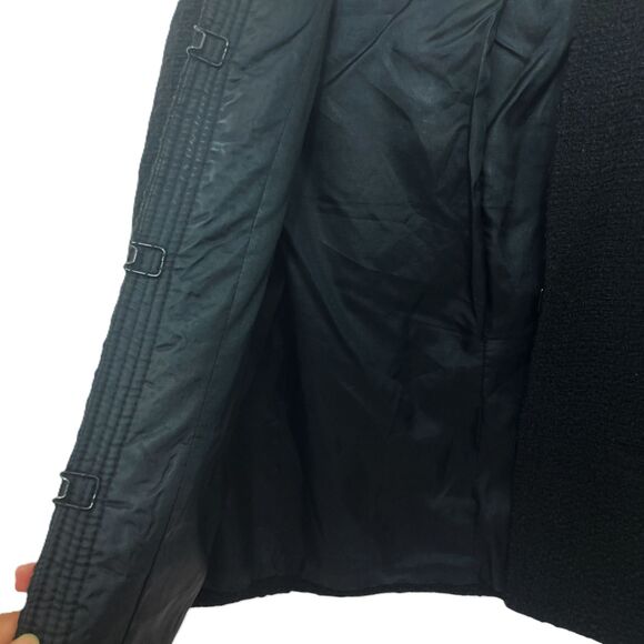 Vince Bouclé Cropped Jacket Black Size 4 - Picture 13 of 16